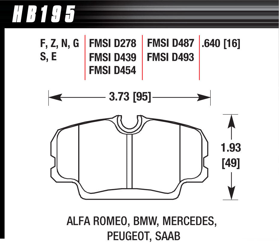 Brake Pads DTC-60 BMW Mercedes