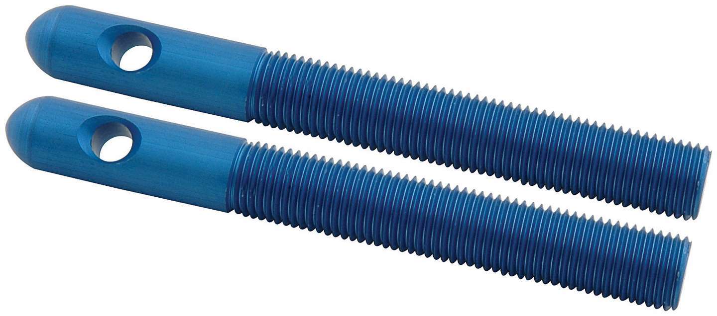 Aluminum Hood Pins 3/8in Blue 2pk