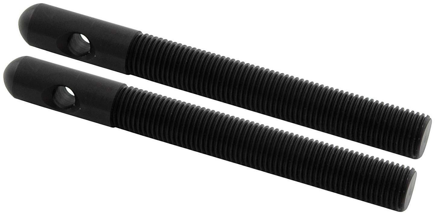 Aluminum Hood Pins 3/8in Black 2pk