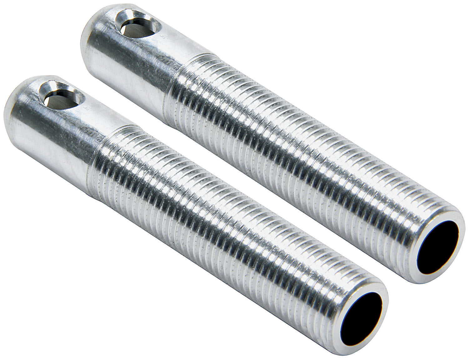 L/W Aluminum Hood Pins 1/2in Silver 2pk